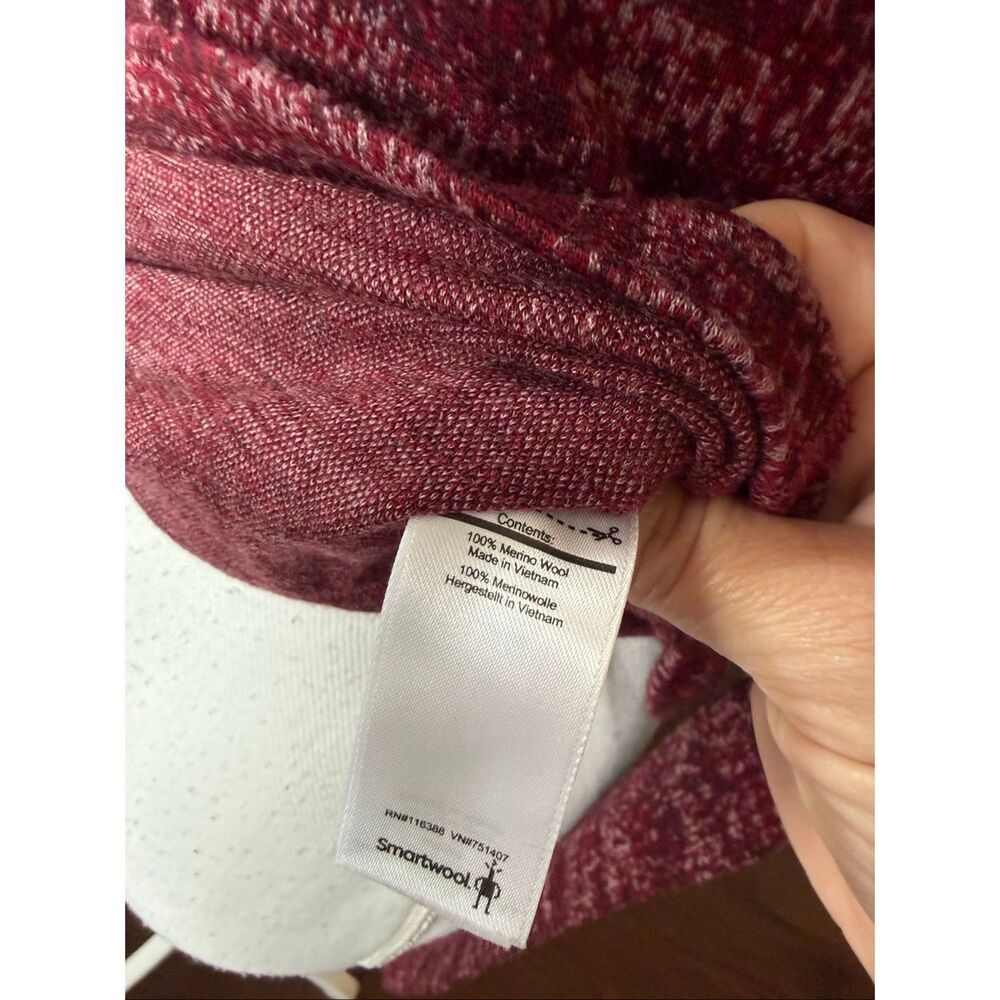 Smartwool Women's Classic Thermal Merino Base Layer 1/4 Zip Burgundy Medium - Picture 8 of 8